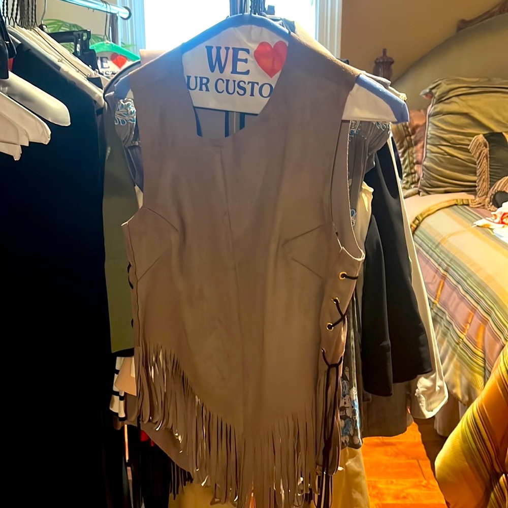 Moikana faux suede top - never worn